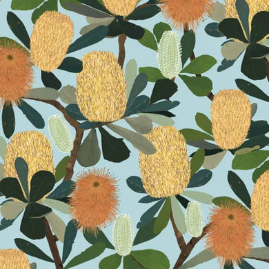 Robyn Hammond Collection - Banksia's on Blue