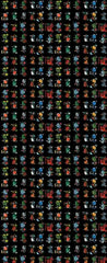 Wideload Backing - Red Tractor Designs - Tractors on Black - 108