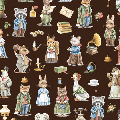 Storybook - Characters on Dark Brown