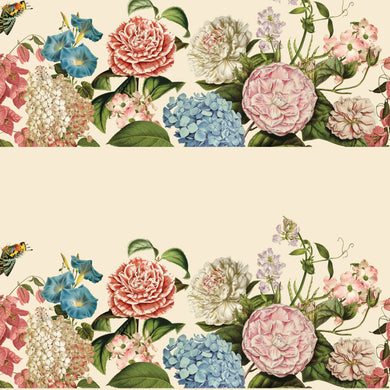 Butterfly Bouquets - Cream Border