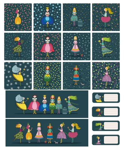 Fairytale Fairies Panel - Dark