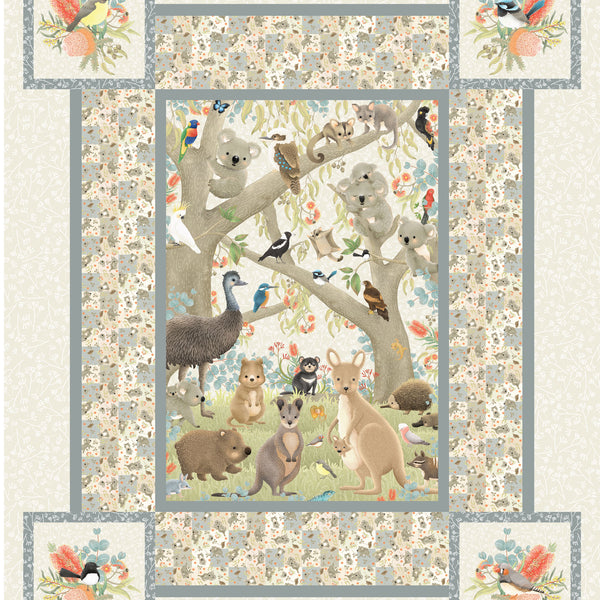 Jen Digital Art Cot Panel - Animal Scene
