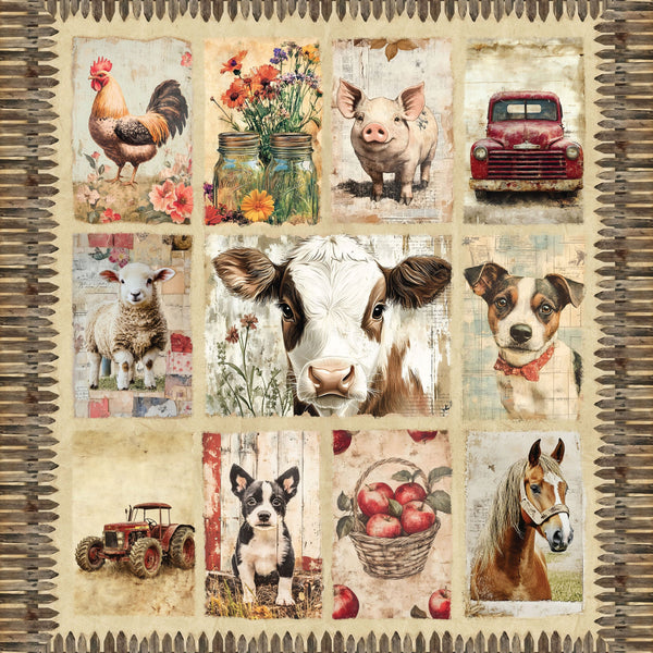 Coops Farm Vintage Full Panel - DV6797