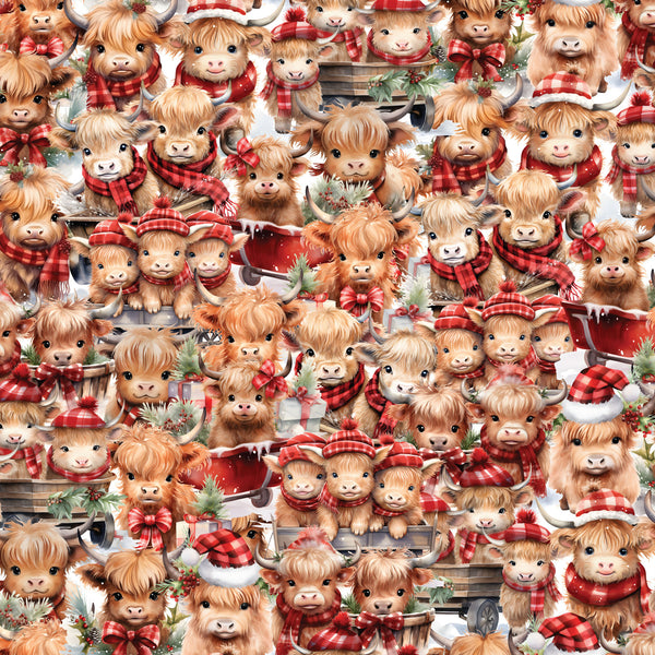 Santa Paws Highland Cows