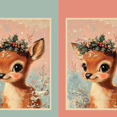Santa's Symphony - Vintage Reindeer Sack