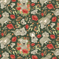 Jen Digital Christmas - Koalas on Green