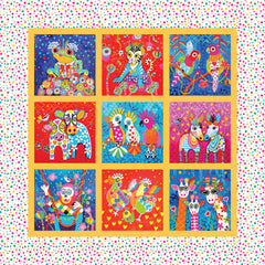 Smile Style Quilt Panel - Animal Brights