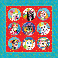 Smile Style Quilt Panel - Doggie Brights