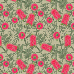 Aussie Backyard – Bottlebrush Blooms Sage – DV7878 quilting fabric by Robyn Hammond for Devonstone Collection