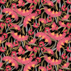 Aussie Backyard – Flowering Gum Black – DV7880 quilting fabric by Robyn Hammond for Devonstone Collection