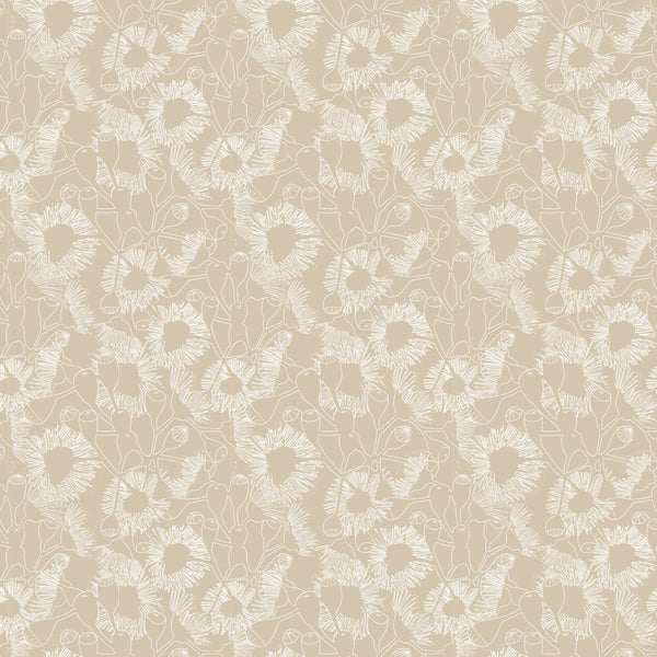 Aussie Backyard – Gum Blossom Sketch Sand – DV7881 quilting fabric by Robyn Hammond for Devonstone Collection