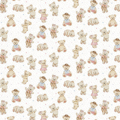Bed Buds - Teddies on White