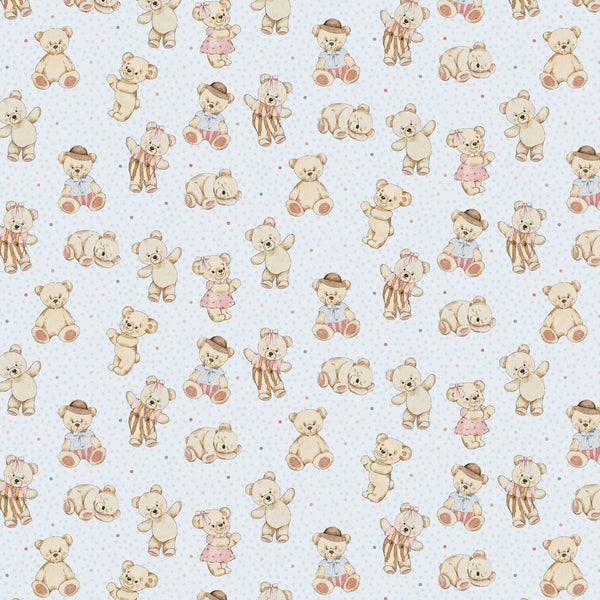 Bed Buds - Teddies on Blue