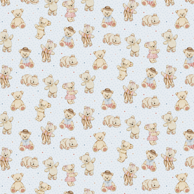 Bed Buds - Teddies on Blue