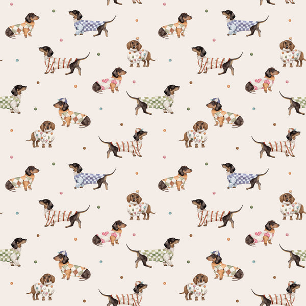 Sew Many Animals - Dachshunds - Natural - DV8002