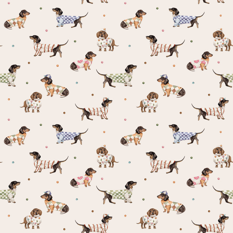 Sew Many Animals - Dachshunds - Natural - DV8002