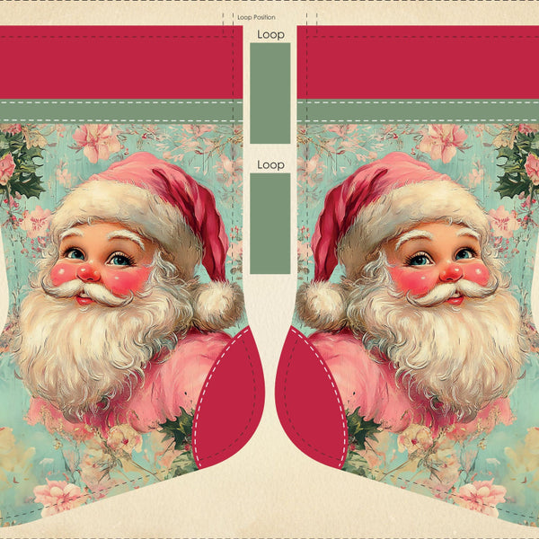 Santa's Symphony - Vintage Santa Stocking
