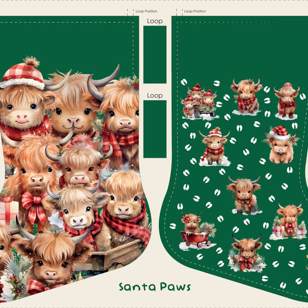 Santa Paws Cow Stocking
