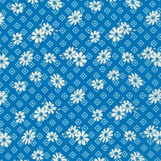 Daisy's Bluework - Floral on Squares
