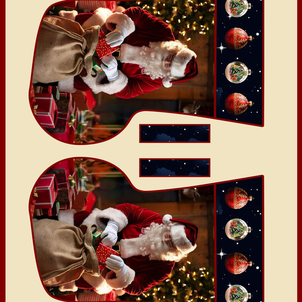 Santa's Packing Stocking Panel