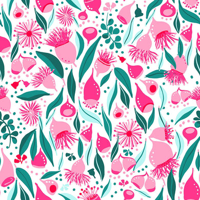Plentiful Blooms - Gumnuts - Pink/White