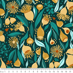 Plentiful Blooms - Gumnuts - Gold/Green