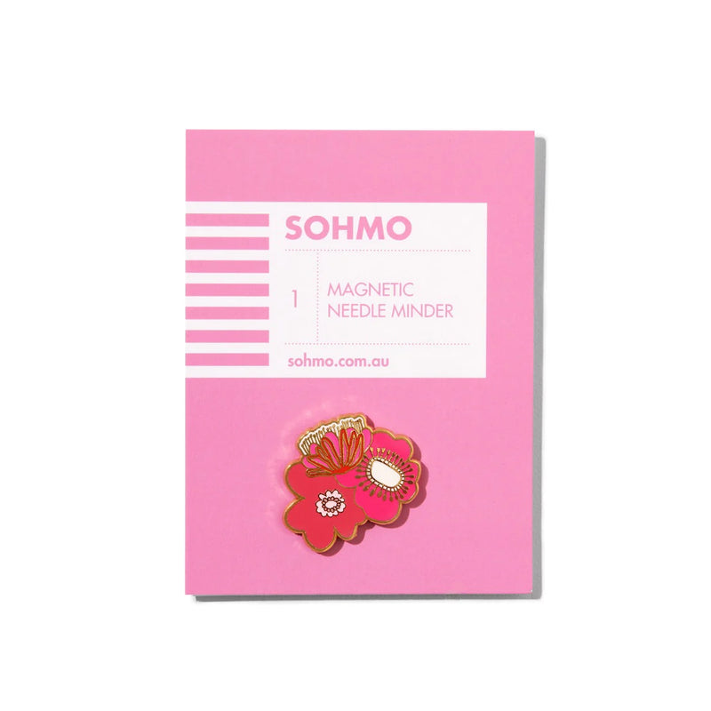 SOHMO Magnetic Needle Minder - Blooms in Pink