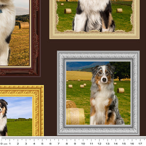 Merino Muster II - Dogs Framed