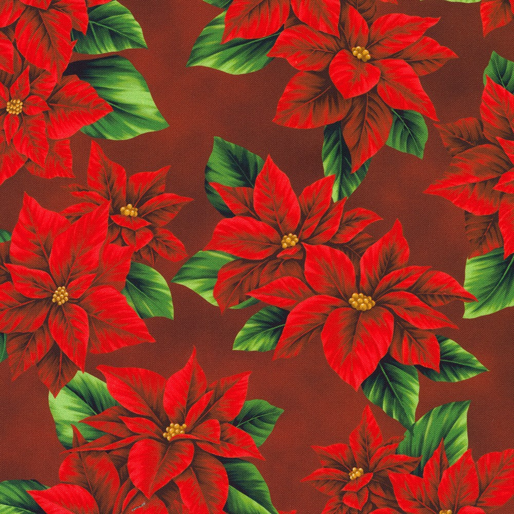 Vintage Christmas - Red Poinsettias
