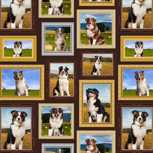 Merino Muster II - Dogs Framed