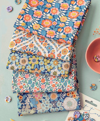 Tilda Wallflower Fat Quarter Bundle - Blues