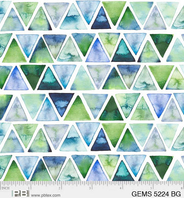 Gemstones - Blue Triangles