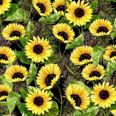 Sunshine & Sunflowers Splatter in Black