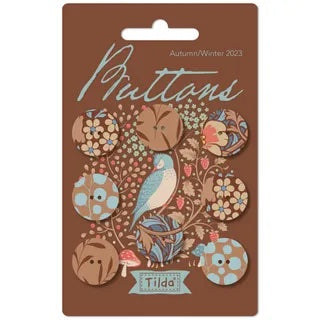 Hibernation Buttons - Pecan/Hazel - 8 pack