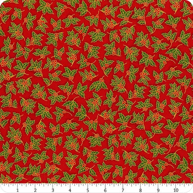 Holiday Charms - Holly on Red