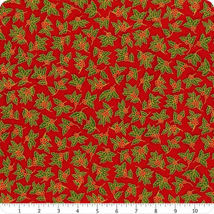 Holiday Charms - Holly on Red