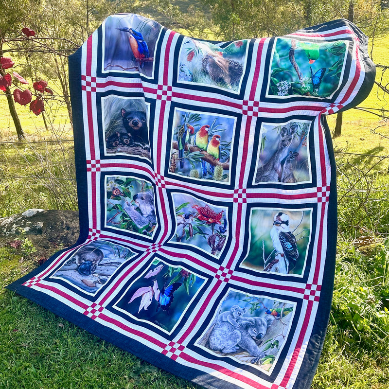 Friends Ip Panel Quilt Pattern Our Aussie Friends Panel Quilt Kit