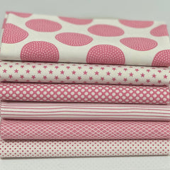 Tilda Basics Fat Quarter Bundle in Pinks - 6 pieces