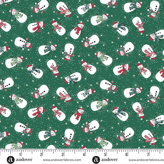 Country Christmas - Snowmen Green