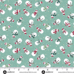 Country Christmas - Snowmen Teal
