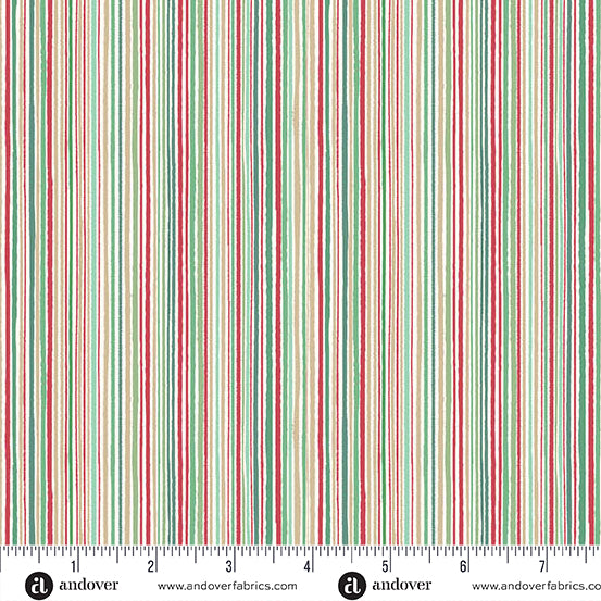 Country Christmas - Fine Stripe Cream