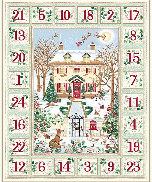 Country Christmas Advent Calendar Green