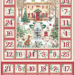 Country Christmas Advent Calendar Red