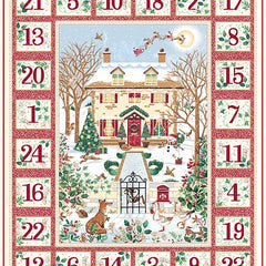 Country Christmas Advent Calendar Red