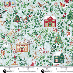 Country Christmas - Cottages Blue