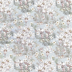 May Gibbs - Pastel Flowers Light Blue