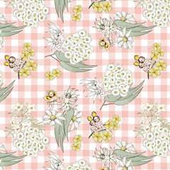 May Gibbs Garden Playtime - Gingham Pink