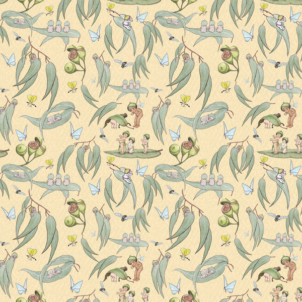 May Gibbs Garden Playtime - Gumleaf Yellow