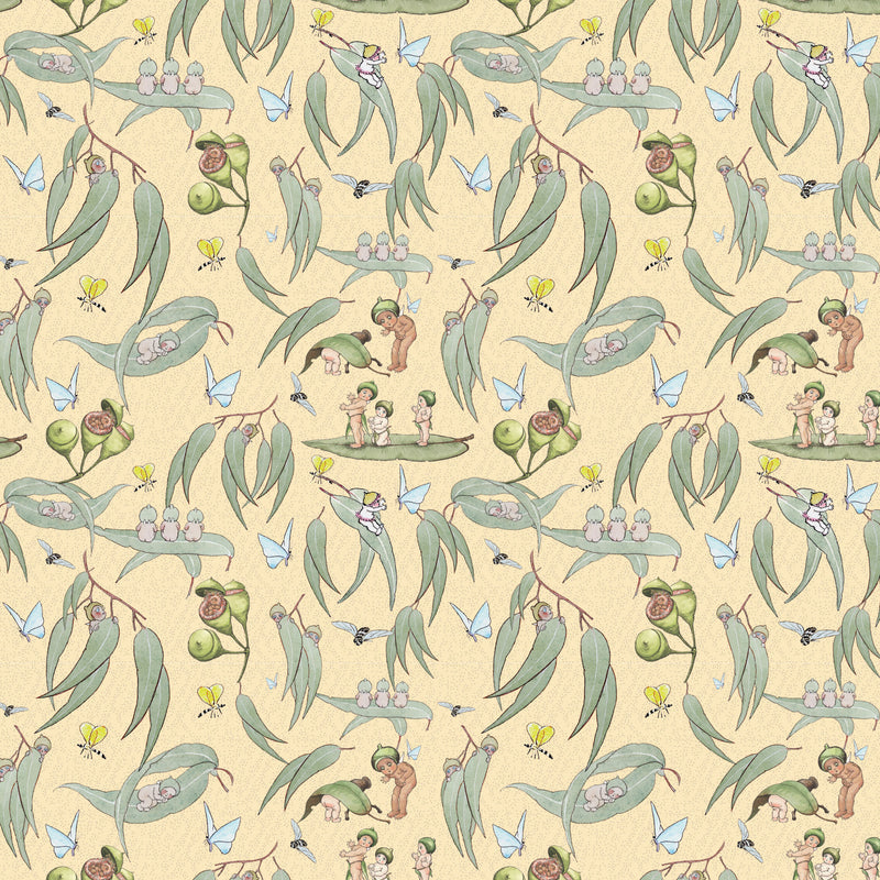May Gibbs Garden Playtime - Gumleaf Yellow