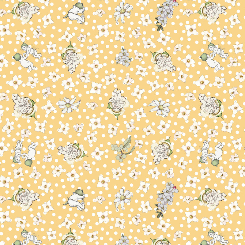 May Gibbs Garden Playtime - Blossom Babies Yellow